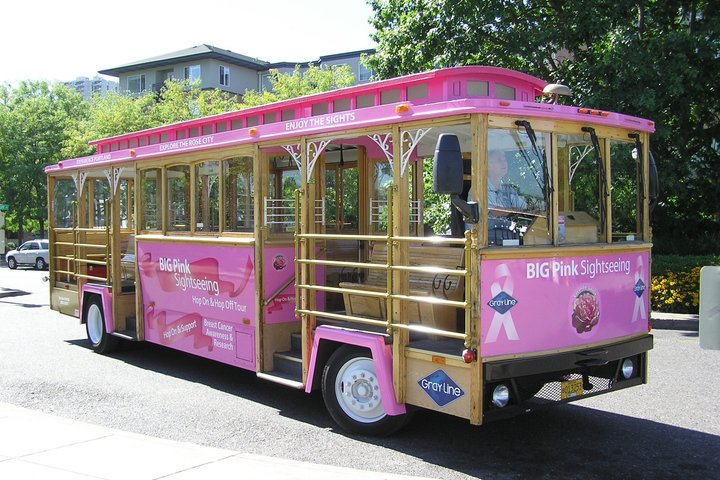 Portland Hop-On Hop-Off Pink Trolley Tour with Gray Line - 1 or 2 Day Pass - Photo 1 of 13